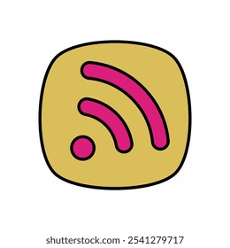 Ícone do Sinal de Wi-Fi isolado em um fundo branco. Ilustração vetorial.