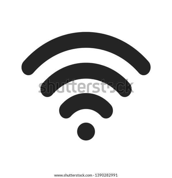 白い背景にwifi信号アイコン のベクター画像素材 ロイヤリティフリー
