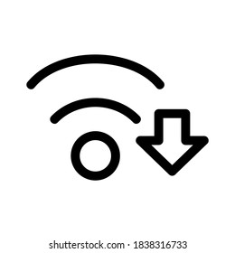 wifi signal icon or logo isolated sign symbol vector illustration - high quality black style vector icons
