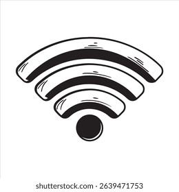 Wi-Fi Signal Icon – Modern Wireless Network Symbol for Digital Use