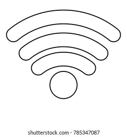 wifi signal icon in monochrome silhouette