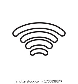 wifi signal icon over white background, line style, vector illustration
