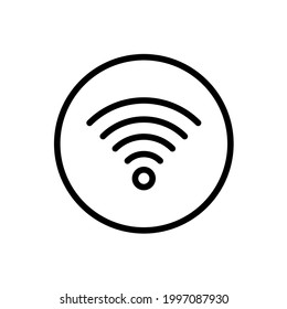Wifi-Signal-Symbol mit abgerundetem Stil