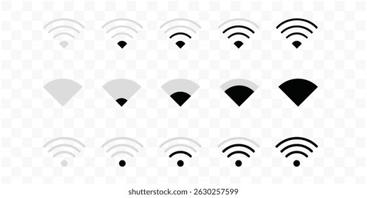 Wifi signal icon set PNG wireless and wifi icon. Satellite bar for mobile, radio and computer. Contact point. A set of network connection tags.	