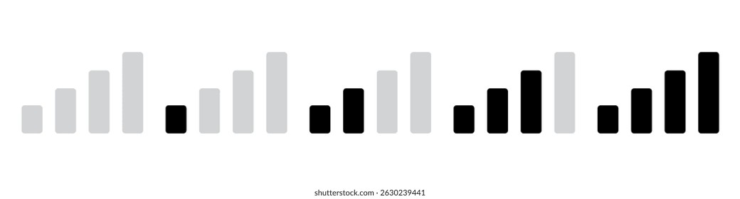 Wifi and signal icon set simple design