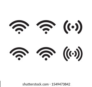 Wifi signal icon set vector. Internet connection icon symbol