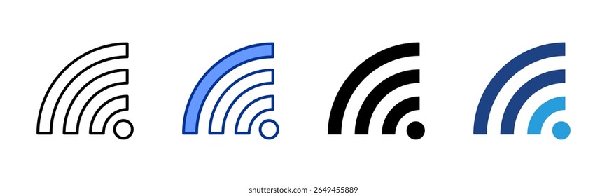 Wi-Fi Signal icon sheet multiple style collection