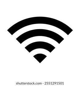 Wifi signal icon, simple black flat Wi-Fi wireless internet symbol, mobile phone wifi network sign, wi-fi vector icon, or wifi symbol, wifi app icon vector illustration isolated on white background