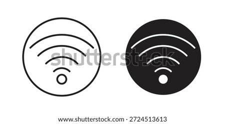 Wifi Signal icon in simple flat trend modern graphic design abstract logotype element