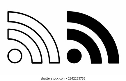 Wifi signal icon template. Stock vector.