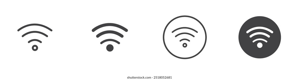 Wifi Signal icon thin line illustration