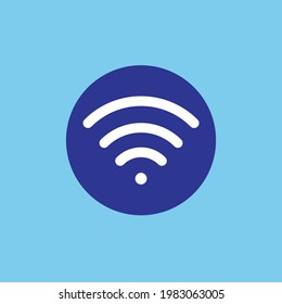 vector de icono de señal wifi en círculo
