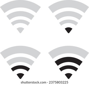 Wifi signal icon.  Vector illustration, EPS10.