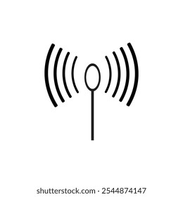 Ilustração do vetor do ícone de sinal Wi-Fi.