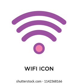 Wifi signal icon vector isolated on white background for your web and mobile app design, Wifi signal logo concept