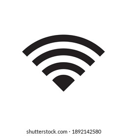 Wifi signal icon vector isolated on white background. Wireless connection.