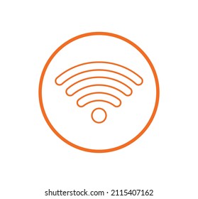 Wifi-Signal Symbol Vektororange Farbe. Wireless-Symbol für WiFi