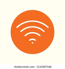 Wifi-Signal Symbol Vektororange Farbe. Wireless-Symbol für WiFi