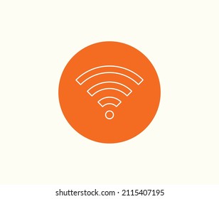 Wifi-Signal Symbol Vektororange Farbe. Wireless-Symbol für WiFi