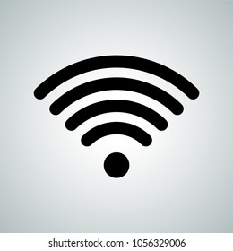 Wi-Fi signal icon. Vector wi fi free internet access symbol for wireless hotspot zone sign