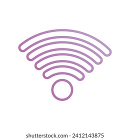 wifi signal icon with white background vector stock illustration