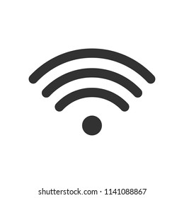 Wifi signal icon, wireless symbol. Internet pictogram, flat vector sign isolated on white background. Simple vector illustration for graphic and web design.