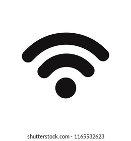 Wifi signal icon, wireless symbol. Connection pictogram, flat vector sign isolated on grey background. Simple vector illustration for graphic and web design.