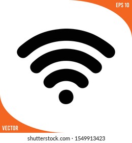 Wifi signal icon, wireless symbol. Connection, internet, network flat vector sign isolated on white background. Simple vector illustration for graphic and web design. - Vector