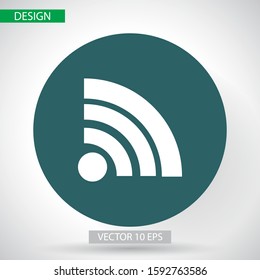 Wifi signal icon, wireless symbol. Connection, internet, network flat vector sign isolated on white background. Simple vector illustration for graphic and web