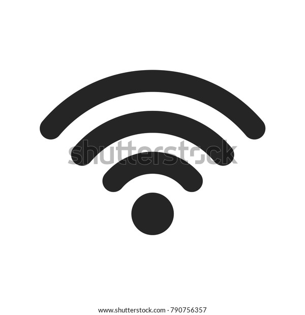 Wifi信号アイコン ワイヤレスシンボル 白い背景にインターネットの絵文字 平らなベクター画像サイン グラフィックやウェブデザイン用の簡単なベクター イラスト のベクター画像素材 ロイヤリティフリー