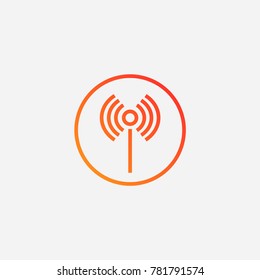 Wifi signal icon.gradient illustration isolated vector sign symbol