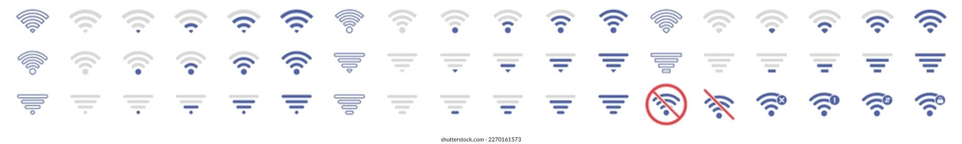 Wifi signal icons, internet connection, signal icon, vector colorful illustration