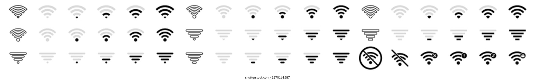 Wifi signal icons, internet connection, signal icon, vector illustration