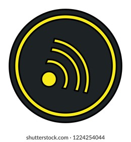wifi signal isolated icon
