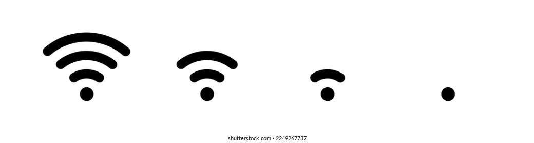 Wi-Fi signal level icon set.