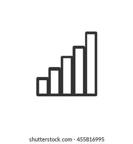 Wi-Fi signal level icon. Simple flat logo of wi-fi signal level on white background. Vector illustration.