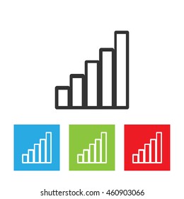 Wi-Fi signal level icon. Simple logo of wi-fi signal level on white background. Flat vector illustration.