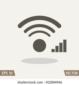 Wi-Fi and signal level icons for websites or commercial use.