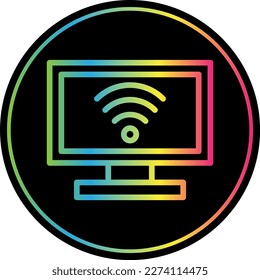 Diseño del icono del vector de color de degradado de línea Wifi SIgnal