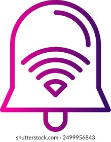 Wi-Fi Signal Line Gradient Vector Icon Design