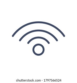Wifi signal line style icon design, Internet technology communication connection network wireless signal web and access theme Vector illustration