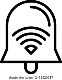 Wi-Fi Signal Line Vector Icon Design