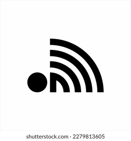 Wifi signal logo design with word on.