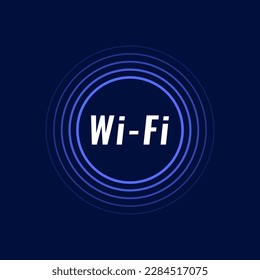 Wifi signal logo. Free Wi-Fi access point for laptop, computer, phone. Vector illustration.