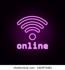 wifi signal neon icon. Elements of sosial media network set. Simple icon for websites, web design, mobile app, info graphics