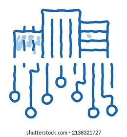 Wi-Fi Signal Network sketch icon vector. Hand drawn blue doodle line art Wi-Fi Signal Network sign. isolated symbol illustration