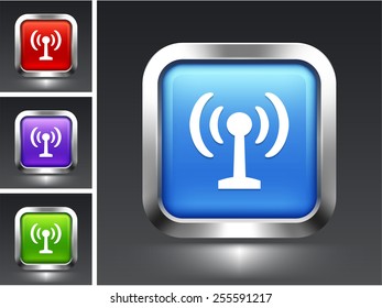 Wi-fi signal on Blue Square Button