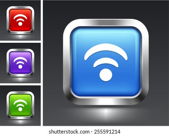 Wi-fi Signal on Elegant Vector Button