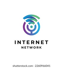 wifi signal and people for internet and network logo	