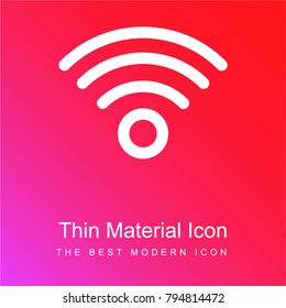 WiFi signal red and pink gradient material white icon minimal design